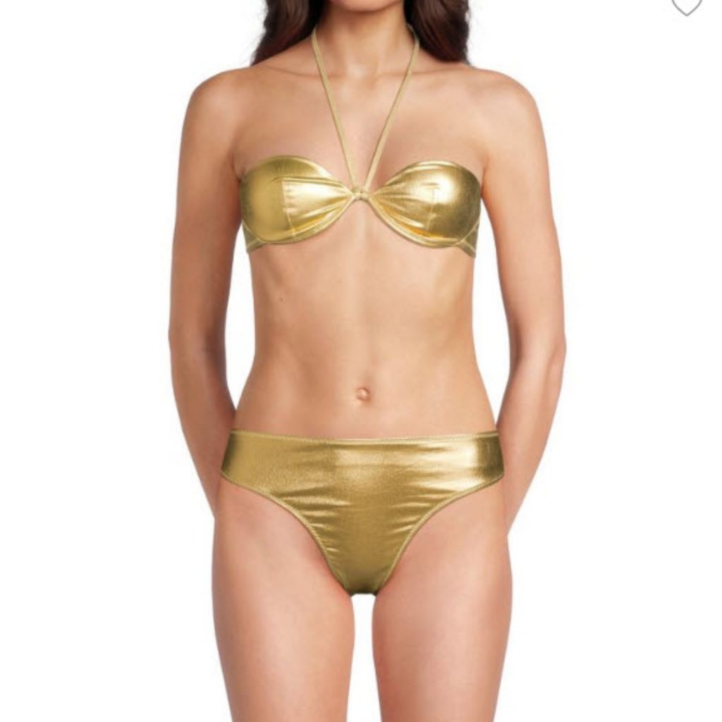 Solid & Striped Gold Bikini